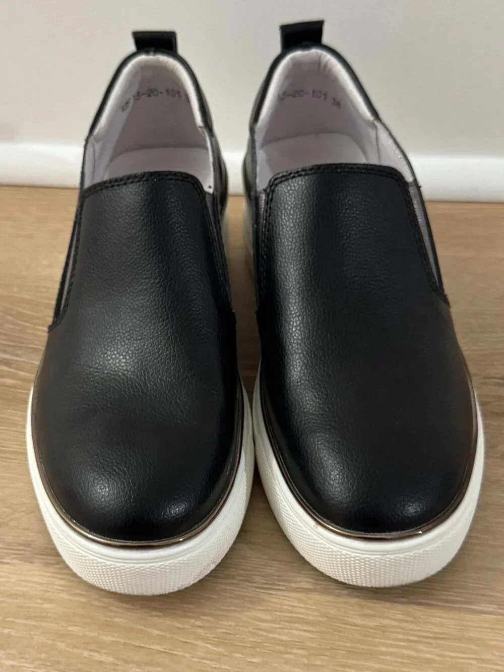 Black Bonavi Platform Slip-On Sneakers — Size 38